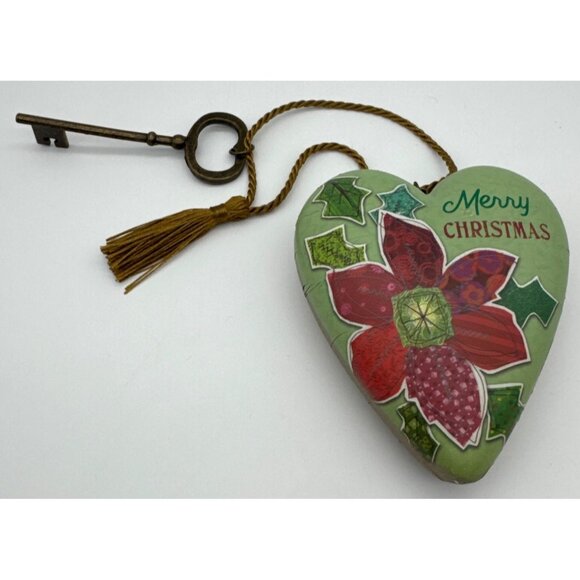 HEART Ornament Merry Christmas From the HEART Lori Siebert DemDaco Key - Picture 1 of 6